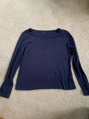 ❤️5 for $20❤️Relativity Women's Dark Blue Long Sleeve Sleep Top